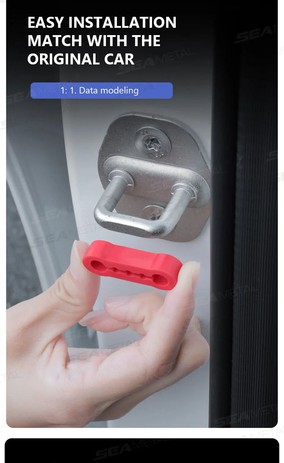 Car Door Shock Absorber & Buckle Pad – Soundproof Anti-Vibration Damper Kit