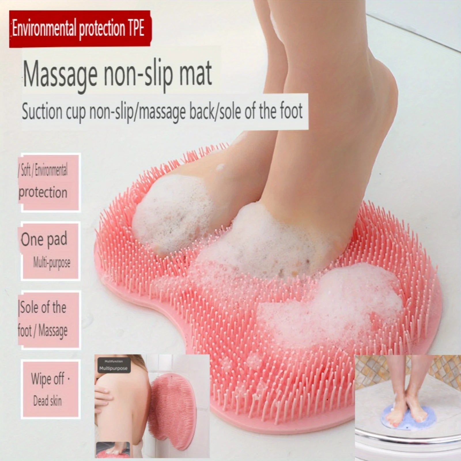 Suction Cup Exfoliating Foot & Back Scrubber