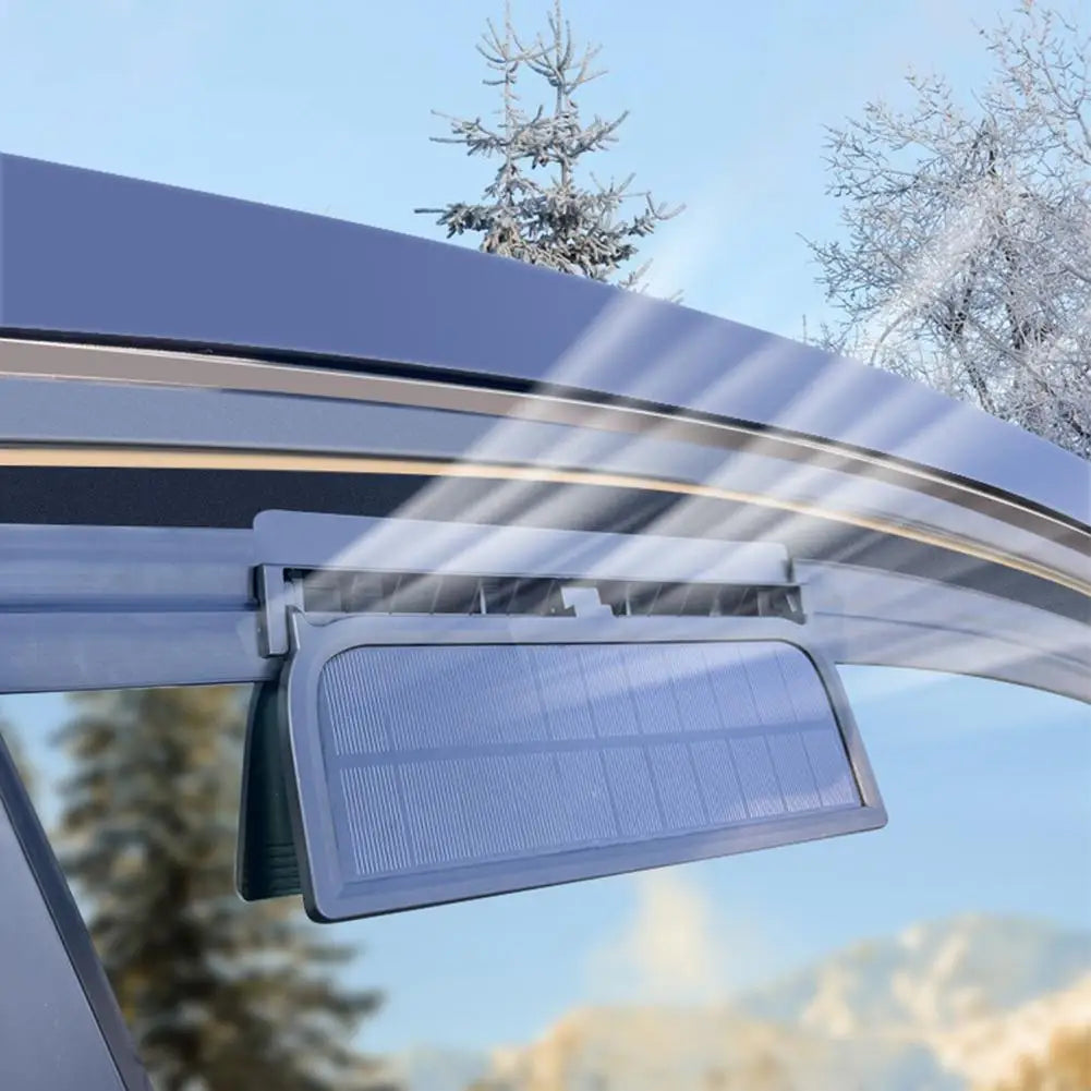 Upgrade Solar Powered Fan Car Cooler Front/Rear USB Charging Window Radiator Exhaust Fan Auto Air Vent Fan Ventilation Radiator