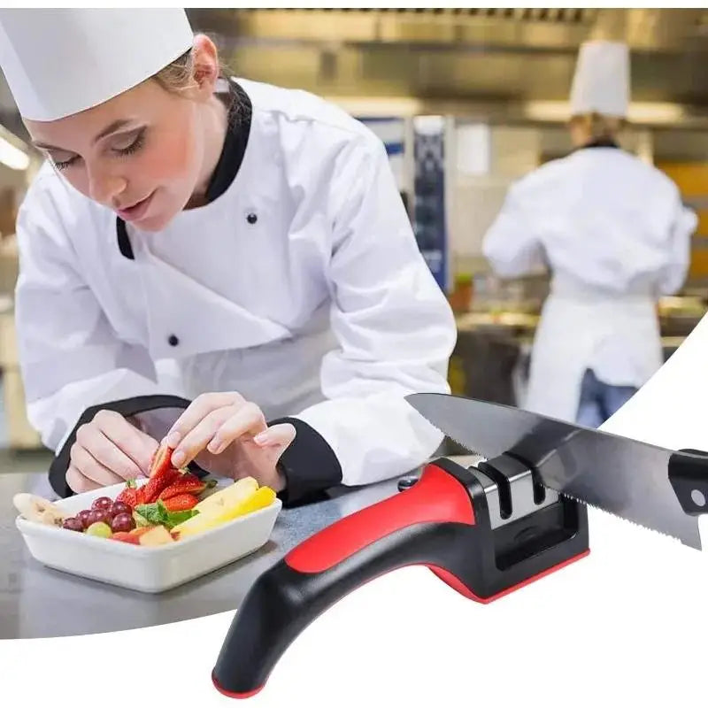 3-Stage Stainless Steel Kitchen Knife Sharpener