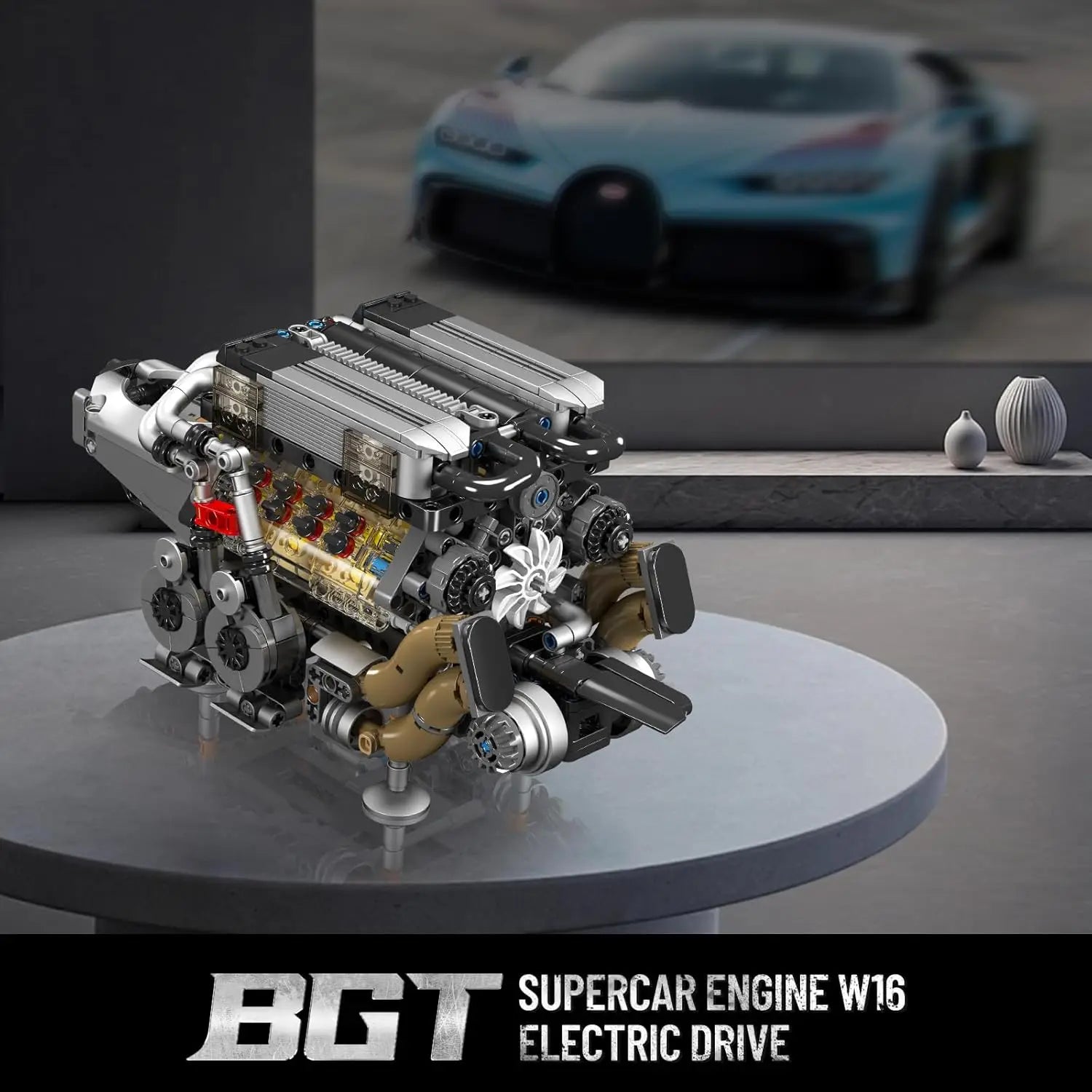 W16 Engine Model Building Kit (952 Pcs) | 16-Cylinder STEM Toy