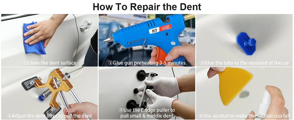 New Adjustable Car Dent Puller Dent Remover Auto Body Suction Cup Paintless Repair Tools Kit Auto Dent Removal Tool Kits