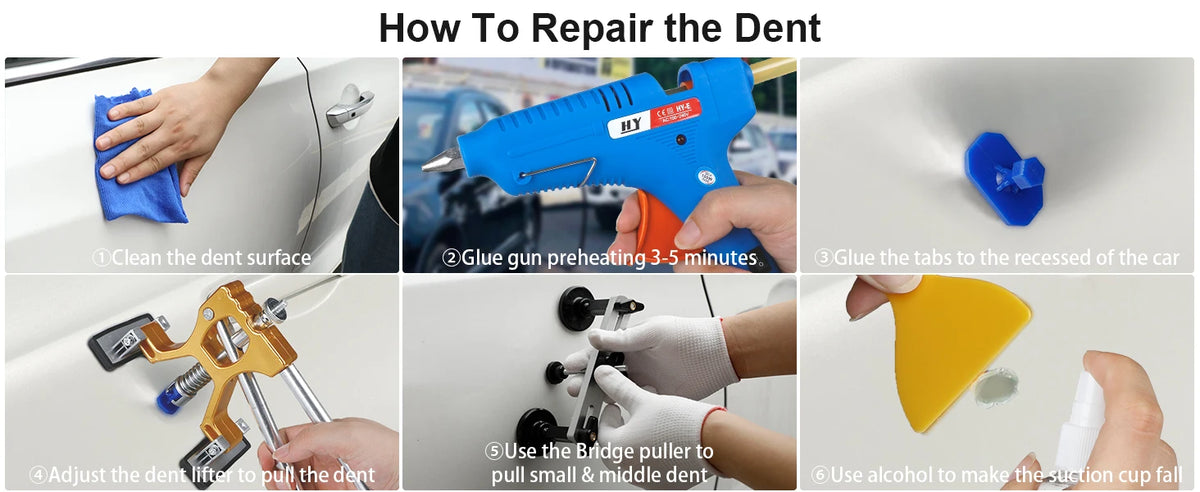 New Adjustable Car Dent Puller Dent Remover Auto Body Suction Cup Paintless Repair Tools Kit Auto Dent Removal Tool Kits