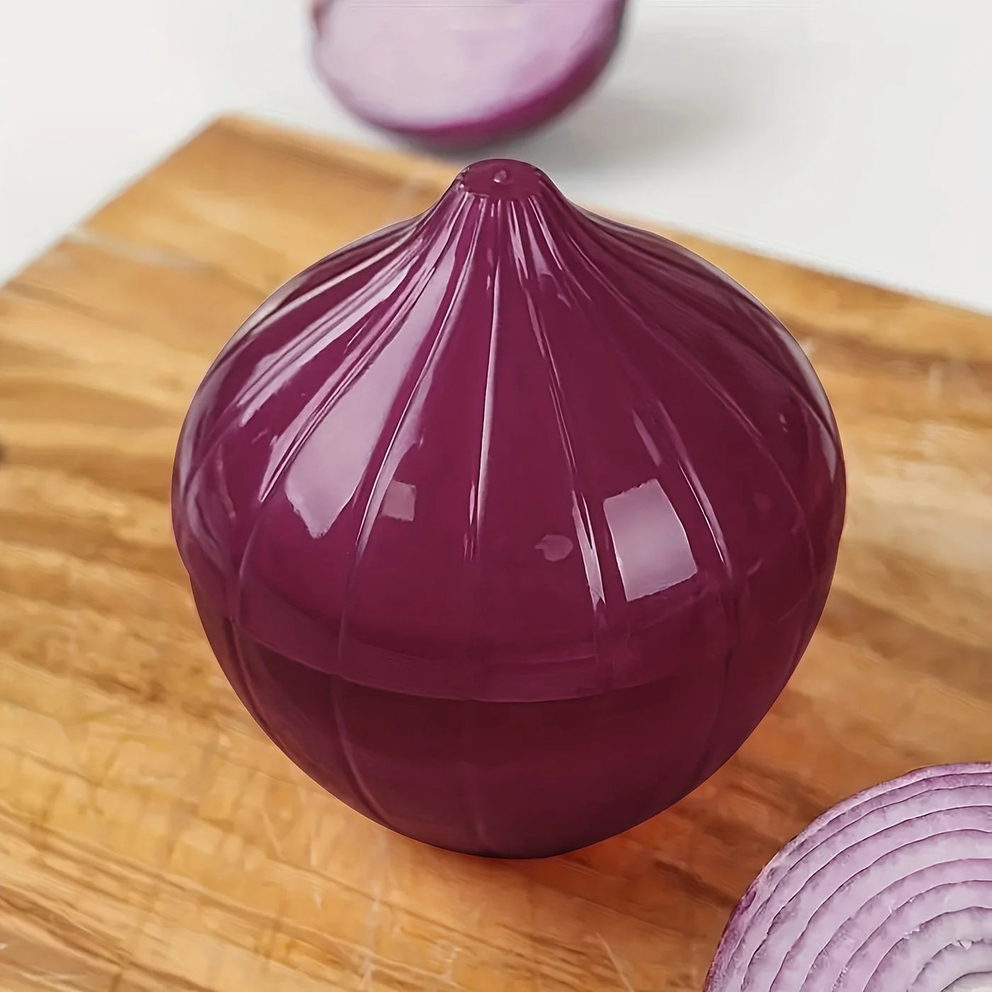 1pc Food Savers, Lemon & Onion Shaped, Multipurpose, Freezer Safe, Flip Top, Hand Wash, Durable plastic storage containers