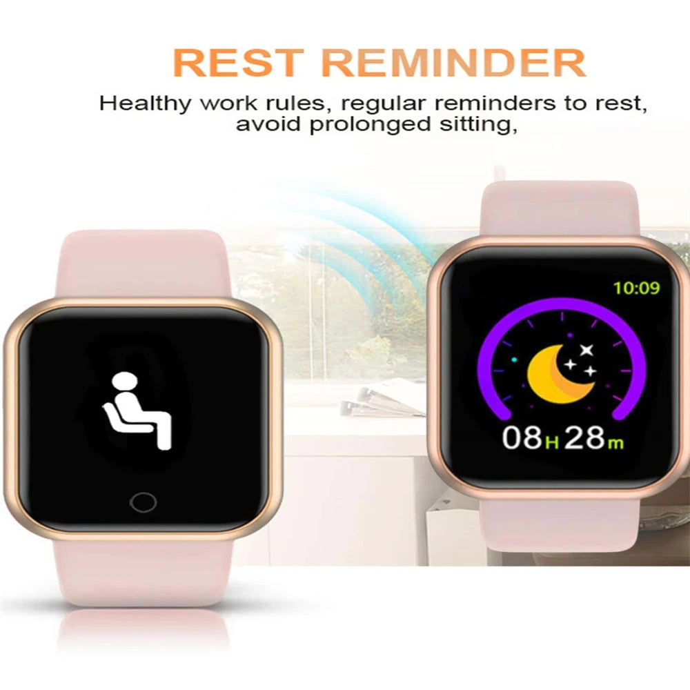 Unisex Smartwatch with Fitness Tracker & Message Alerts