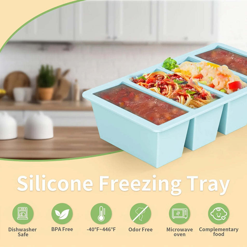 1/4 pcs Large Rectangular Ice Cube Mold Set with Lid Stackable Freezer Trays for Bottles Beverages Long Cubes Mould Kitchen Items