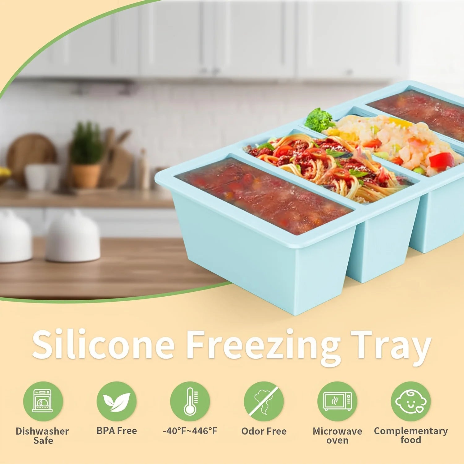 1/4 pcs Large Rectangular Ice Cube Mold Set with Lid Stackable Freezer Trays for Bottles Beverages Long Cubes Mould Kitchen Items