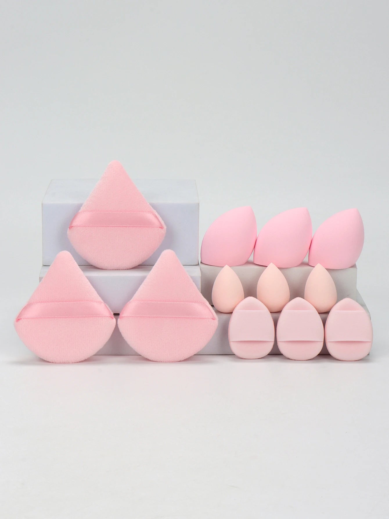 12-Piece Professional Makeup Sponge & Powder Puff Set