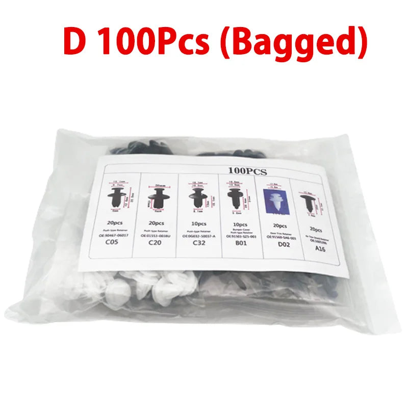 Universal Car Body Push Retainer Clip & Fastener Kit