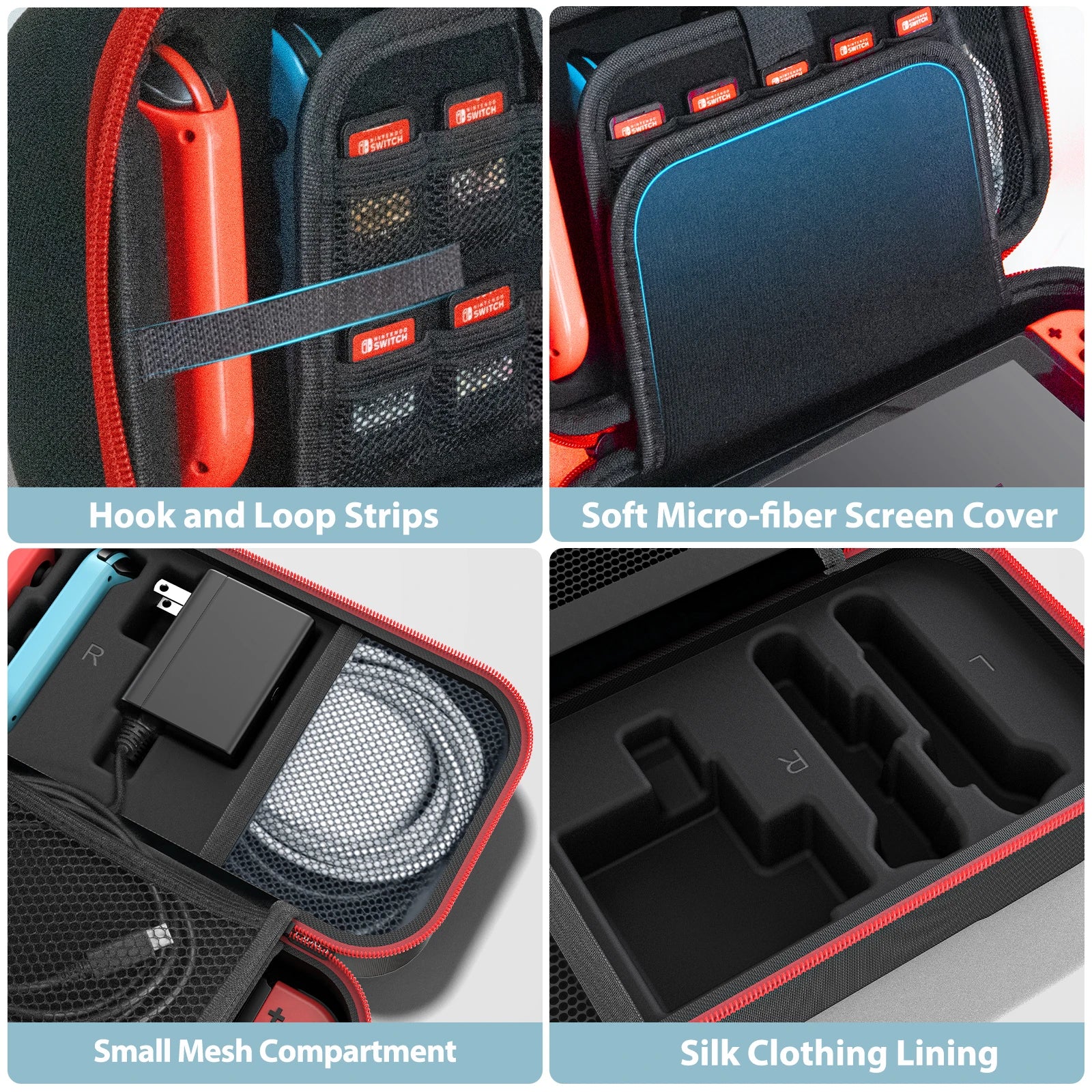 Large Storage Bag for Switch Portable Carrying Protective Case Anti-Scratch Waterproof Travel Bag for N-Switch OLED
