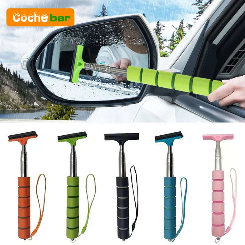 Telescopic Car Rearview Mirror Wiper & Squeegee