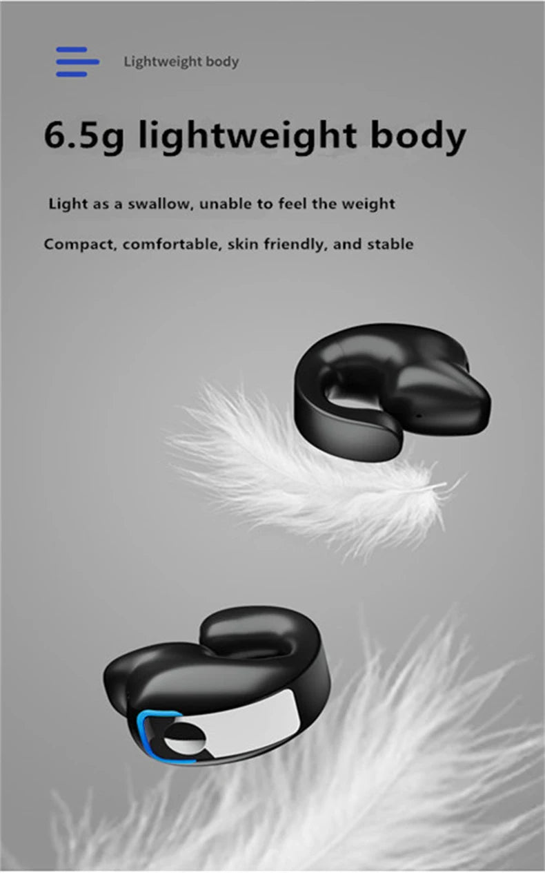 Wireless Bone Conduction Ear-Clip Bluetooth Headphones