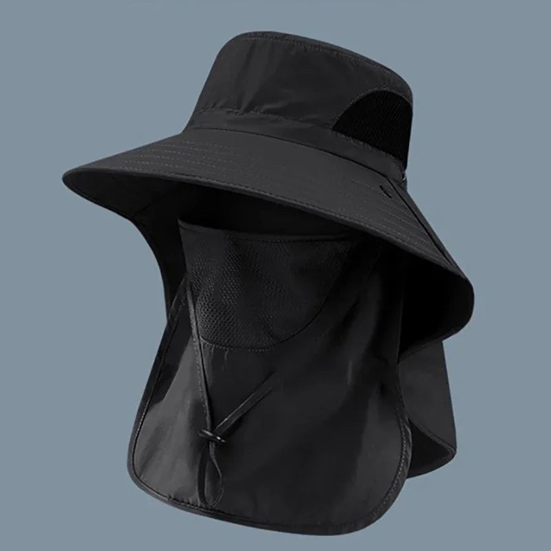 Unisex UV Protection Outdoor Bucket Hat with Neck Flap