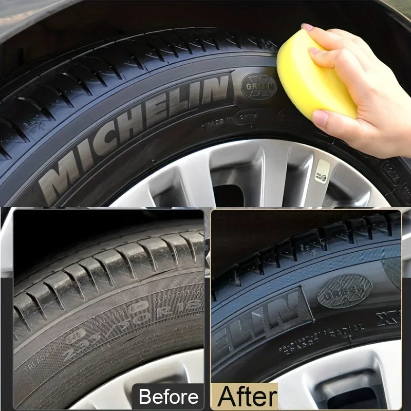 Long-Lasting High-Gloss Tire Shine & Protection Wax