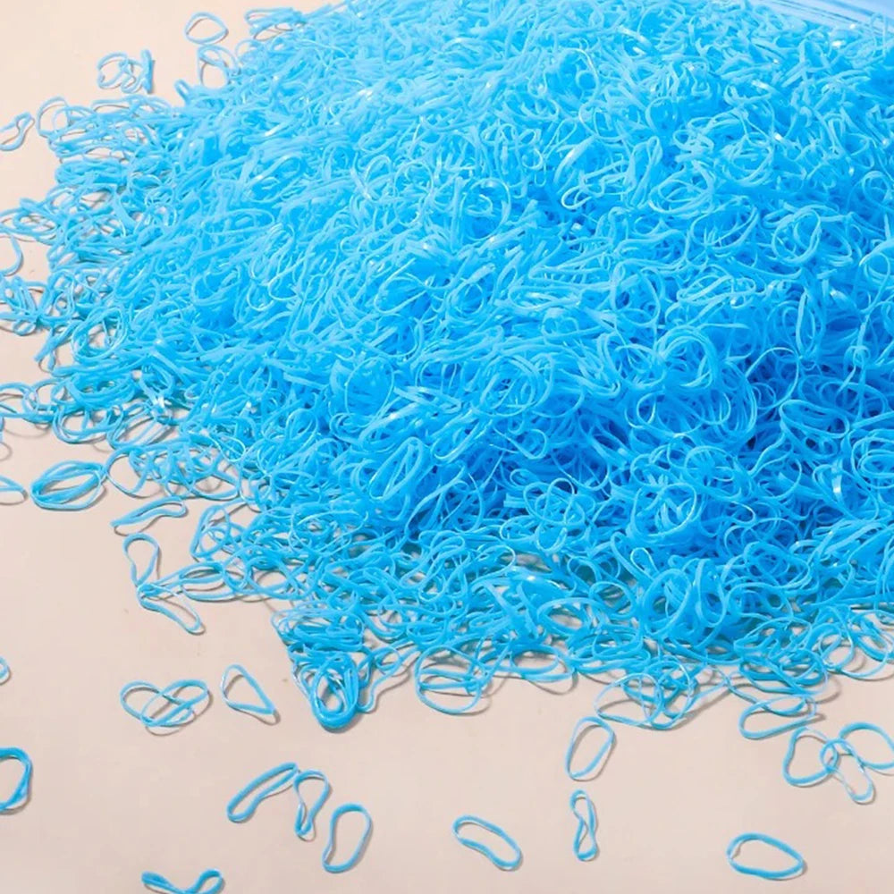 Bulk Colorful Disposable Elastic Hair Ties Set