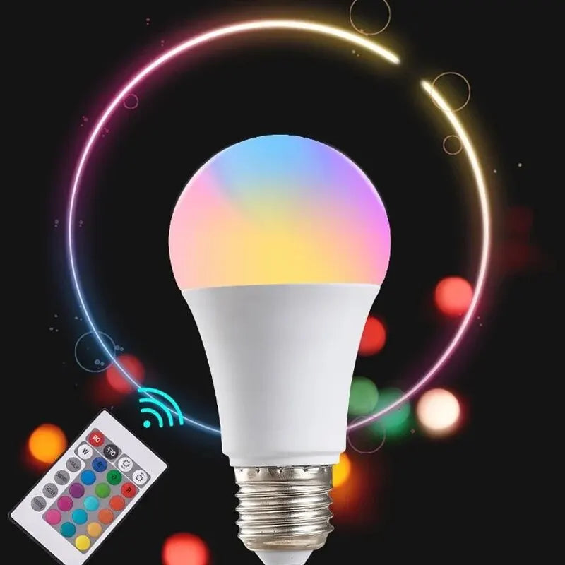 Dimmable RGB E27 LED Multicolor Bulb with Remote