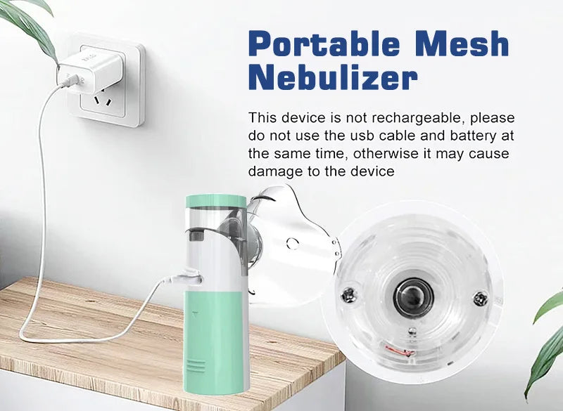 Portable Silent Mesh Nebulizer & Handheld Inhaler