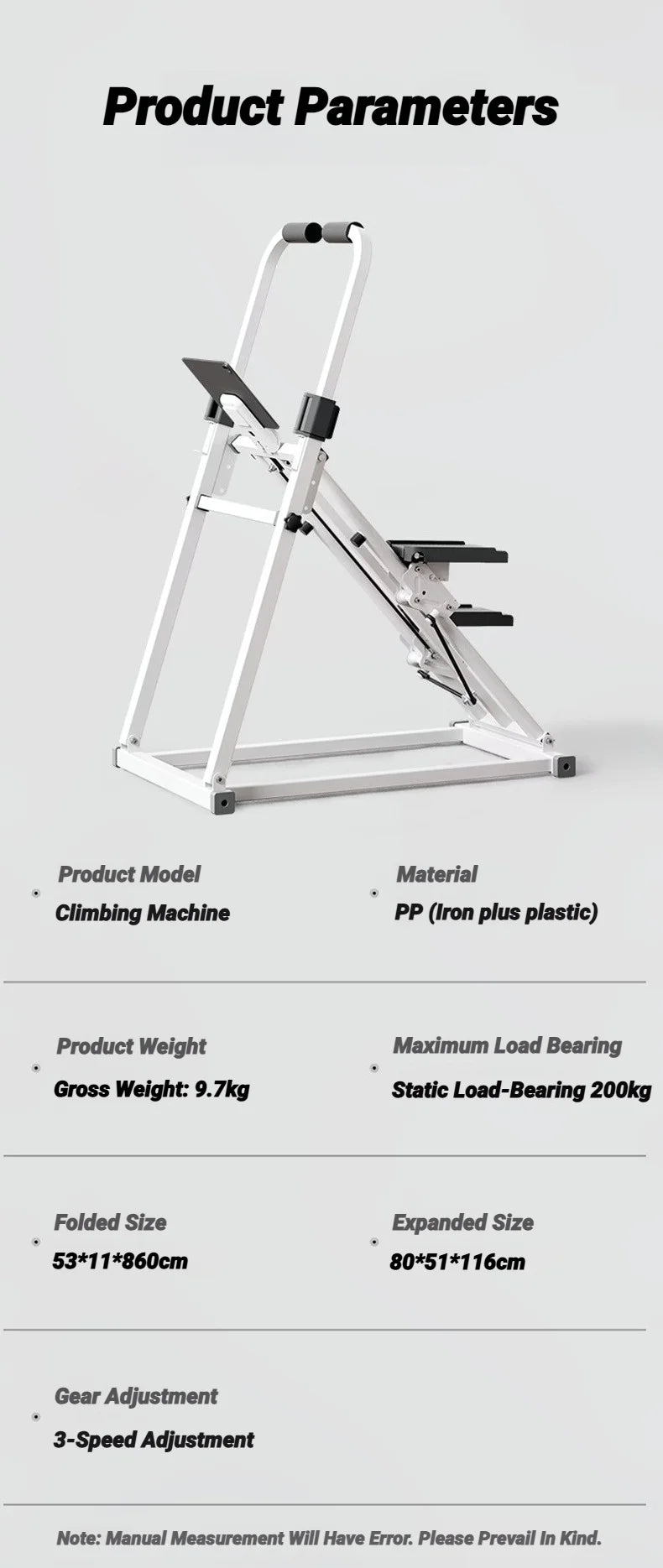 Foldable Indoor Stair Stepper Machine