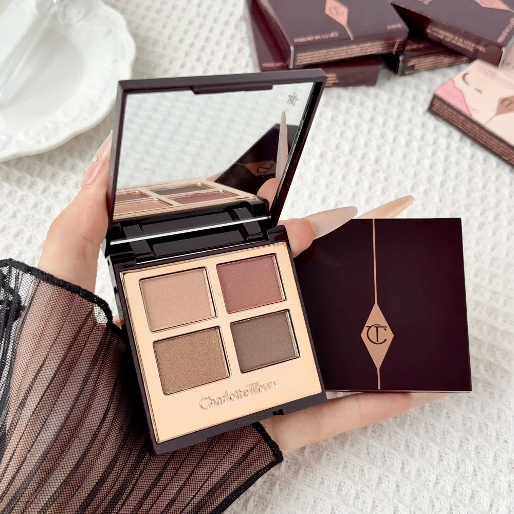 4Pan Velvet&9Pan Silk Shimmer Eyeshadow&Cream Blush Dewy Long Lasting Buildable Blendable Natural Glow Makeup
