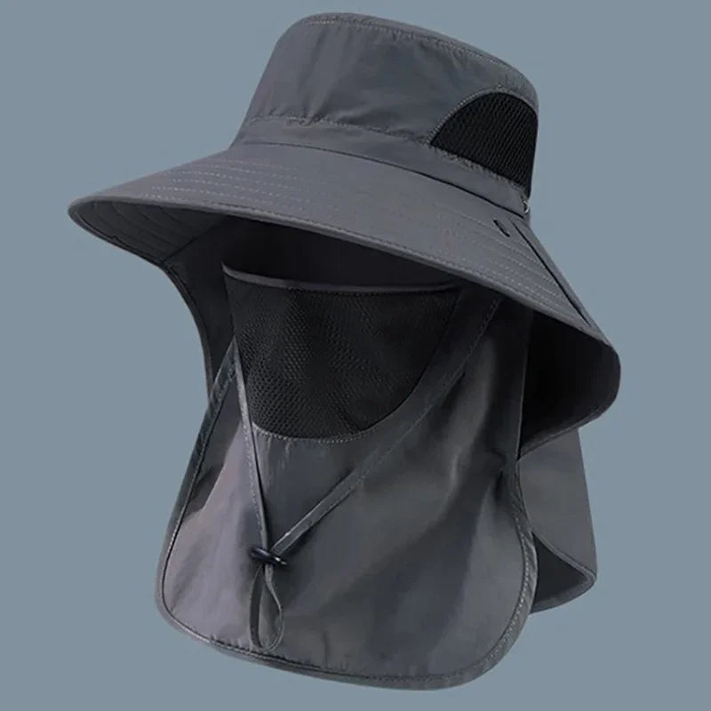Unisex UV Protection Outdoor Bucket Hat with Neck Flap