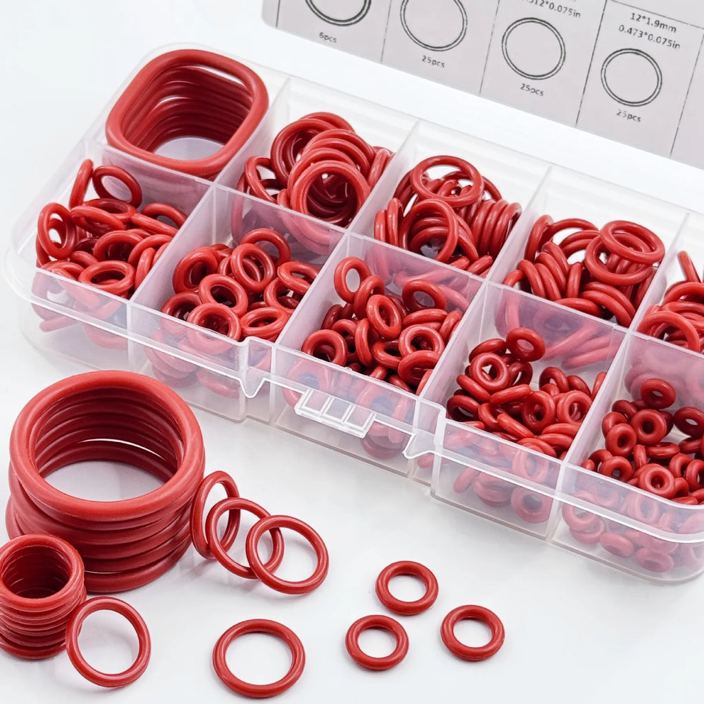 351-Piece Universal Silicone O-Ring Assortment Kit