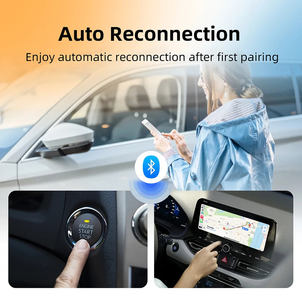 2-in-1 Wireless CarPlay & Android Auto Adapter Dongle