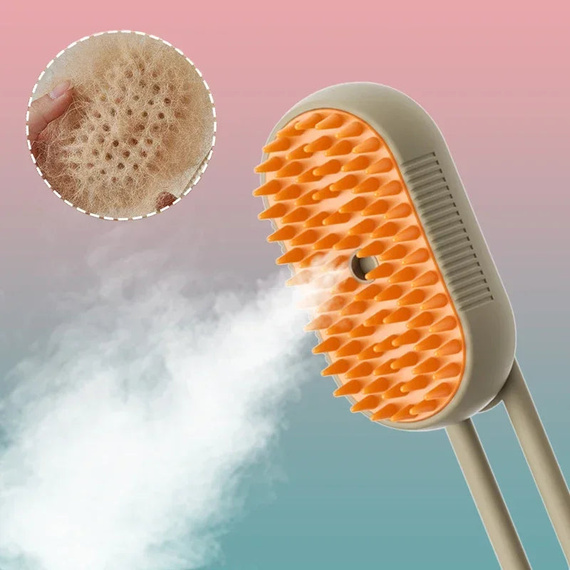 3-in-1 Pet Steamy Grooming & Massaging Brush