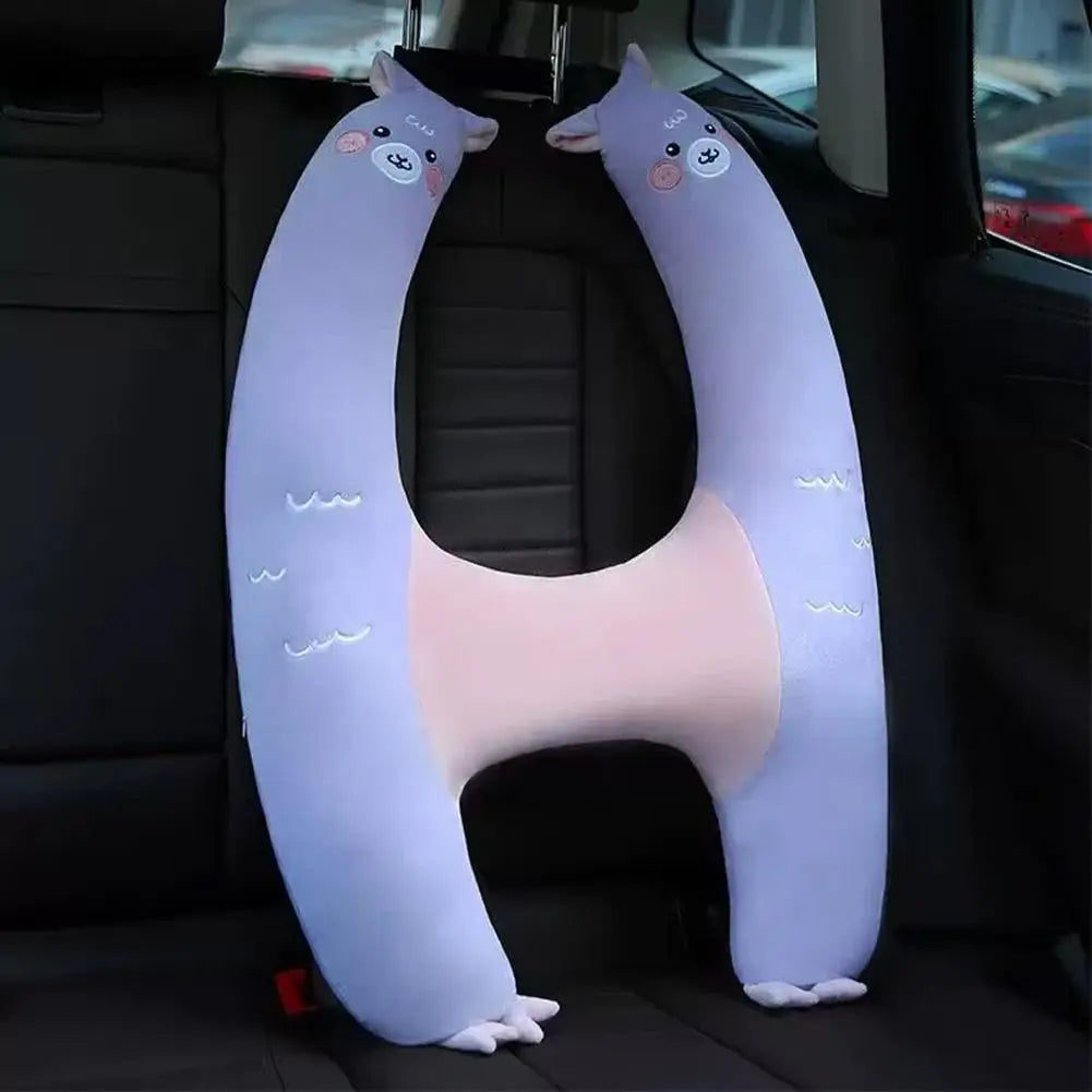 Car Child Neck Protection Pillow Child Car Sleeping Head Support Head Pillow PP Cotton Comfortable Body H Shape Travel Neck Rest
