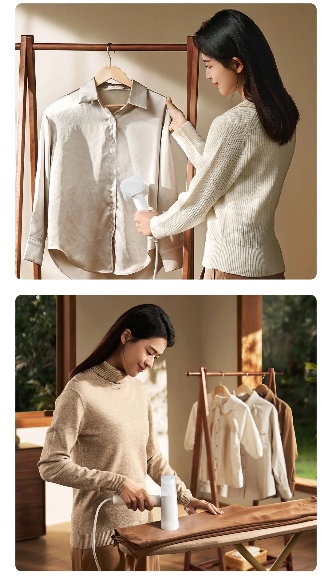 Handheld Garment Steamer 2 iron Home Electric Steam Cleaner Portable Foldable Mite Removal Flat Ironing Machine