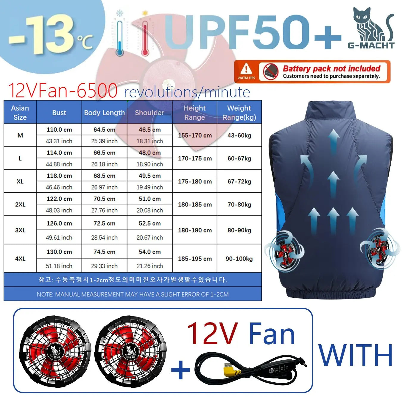 4-Fan USB Cooling Vest – Breathable Summer Workwear for Men & Women