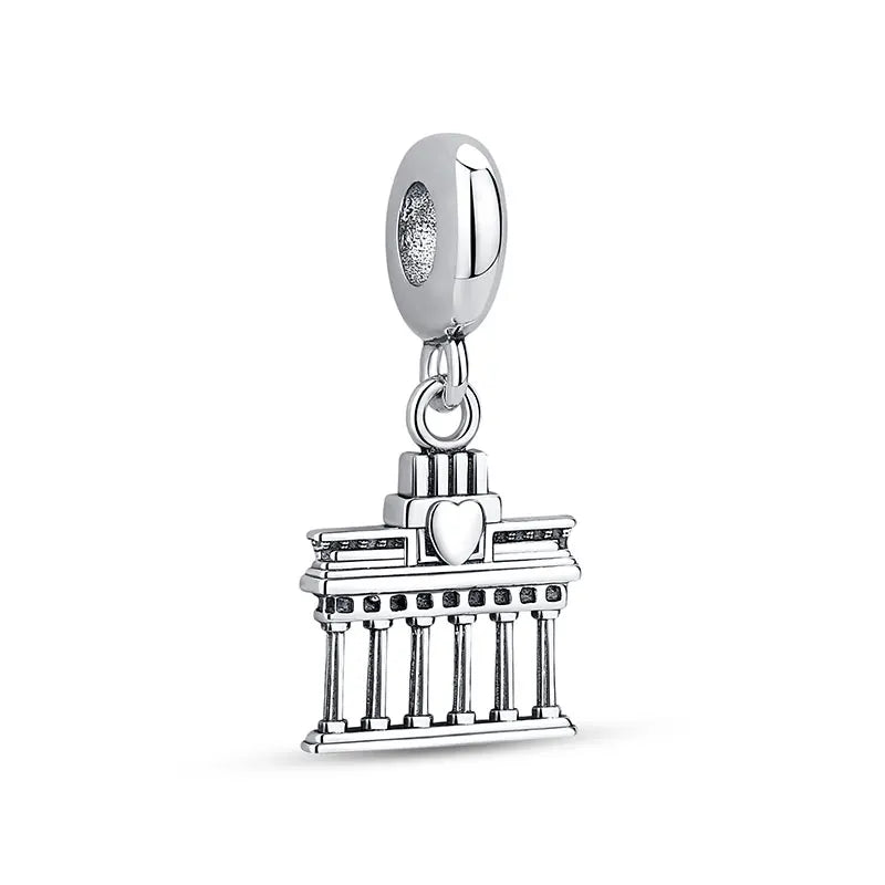 Original 925 Sterling Silver Charms Love Travel London Bus Suitcase Paris Beads Fit Brand Bracelets Necklaces Women DIY Jewelry