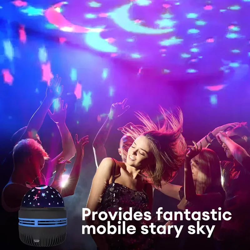 USB LED Starry Sky & Moon Night Light Projector