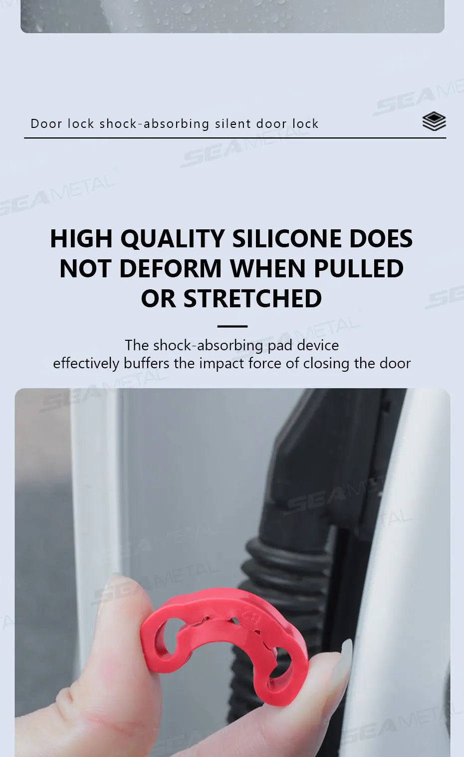 Car Door Shock Absorber & Buckle Pad – Soundproof Anti-Vibration Damper Kit