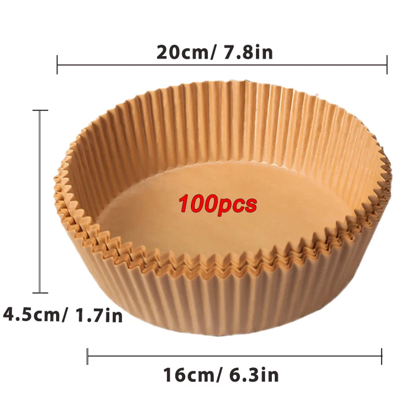 Round Non-Stick Air Fryer Disposable Paper Liners