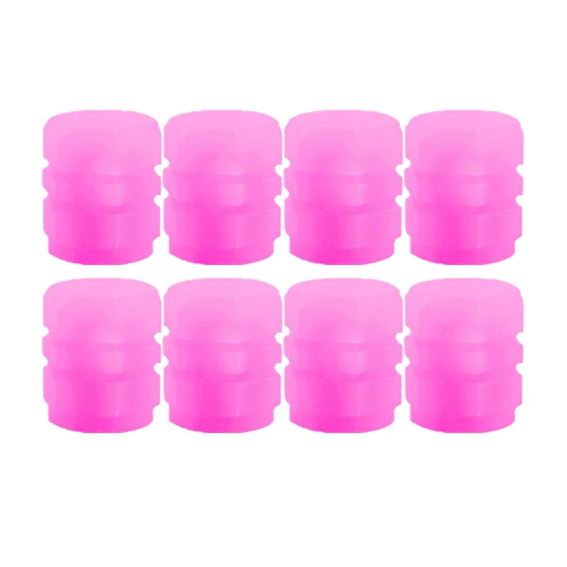 Fluorescent Night-Glowing Car & Bike Tire Valve Caps