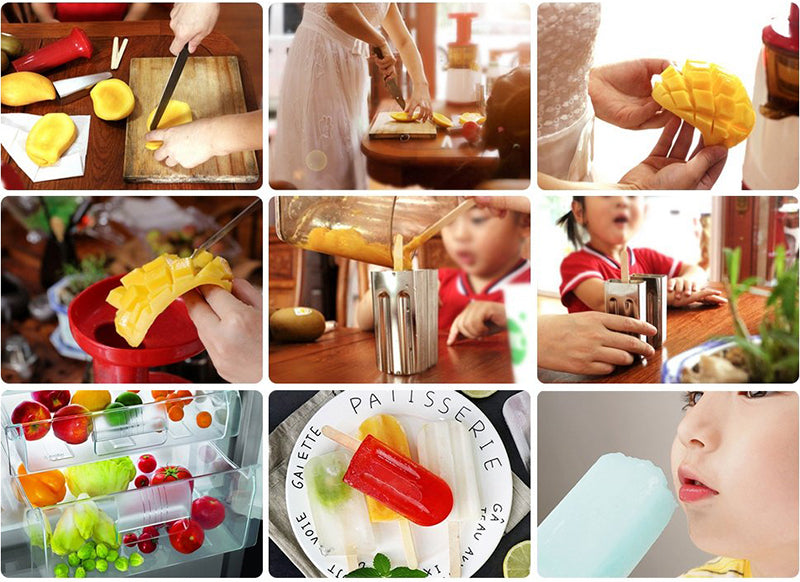 Stainless Steel Popsicle Mold Rack Ice Lolly Mold Frozen Lolly Popsicle Maker Homemade Ice Cream Mold with Popsicle Holder
