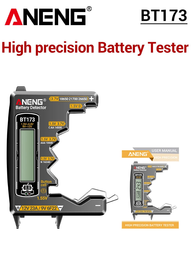 ANENG BT173 Universal Digital Battery Tester