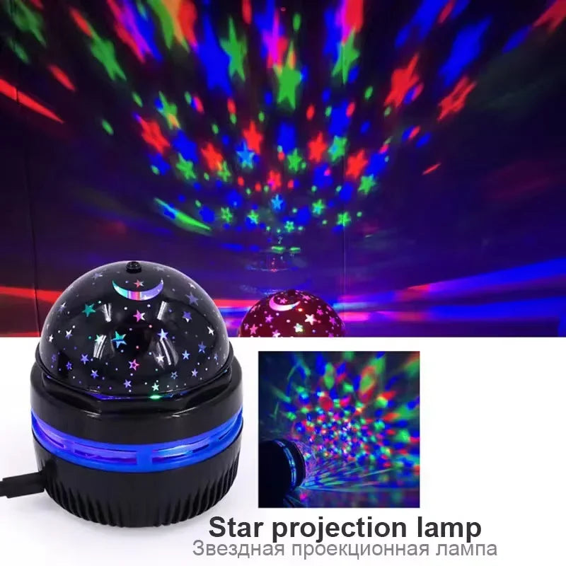 USB LED Starry Sky & Moon Night Light Projector