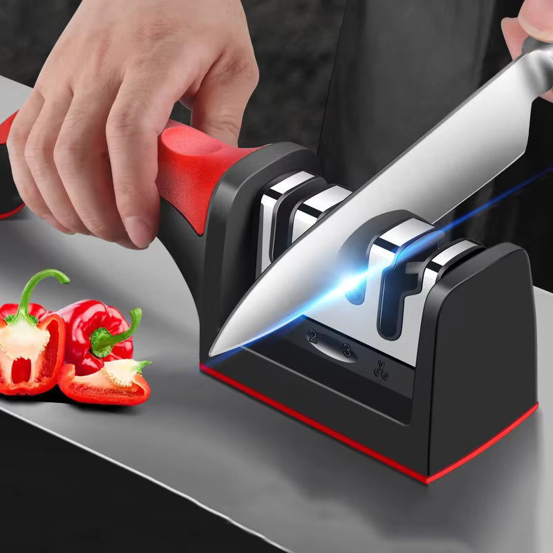 3-Stage Stainless Steel Kitchen Knife Sharpener