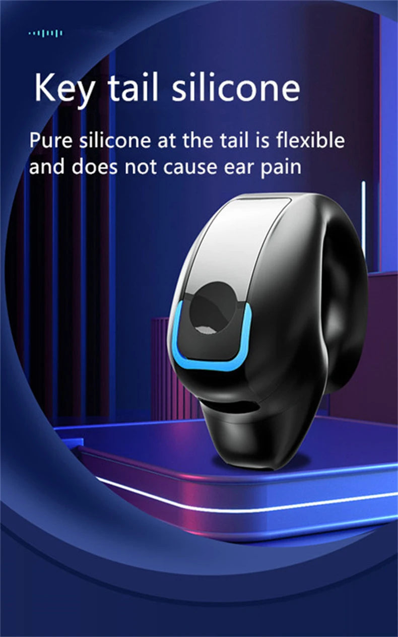 Wireless Bone Conduction Ear-Clip Bluetooth Headphones