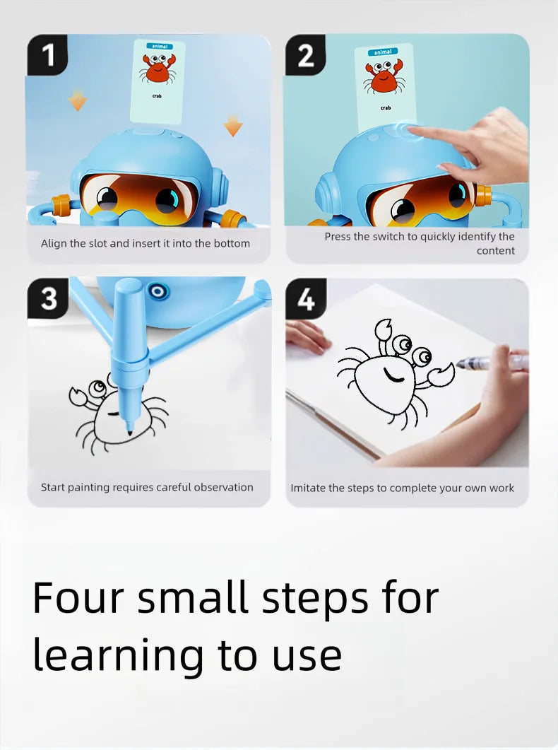Kids Intelligent Drawing Robot – Educational STEM Toy for Boys & Girls Ages 3–12 | CE Certified