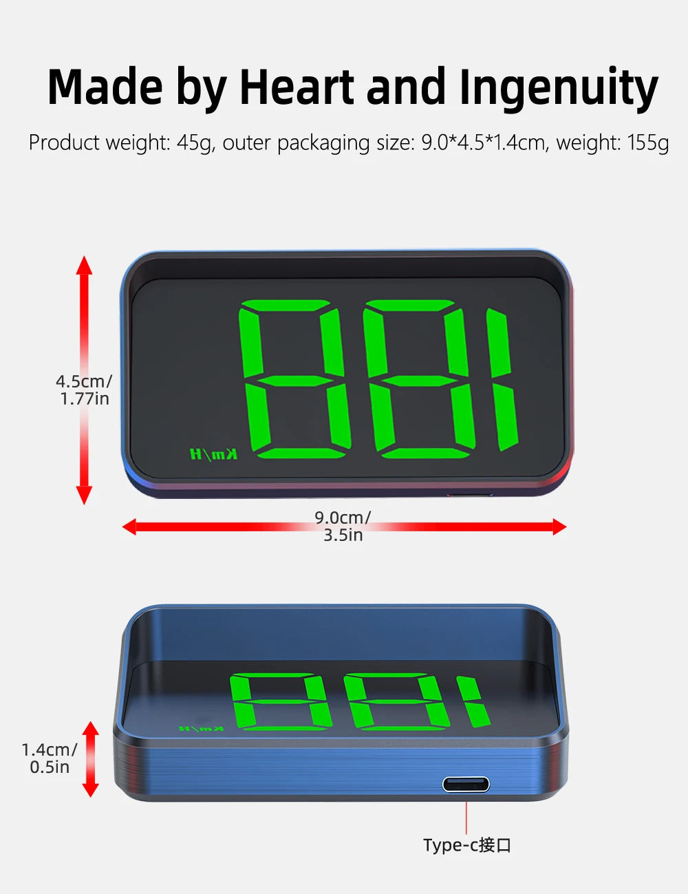 M2 Universal Digital GPS Car Head-Up Display & Speedometer