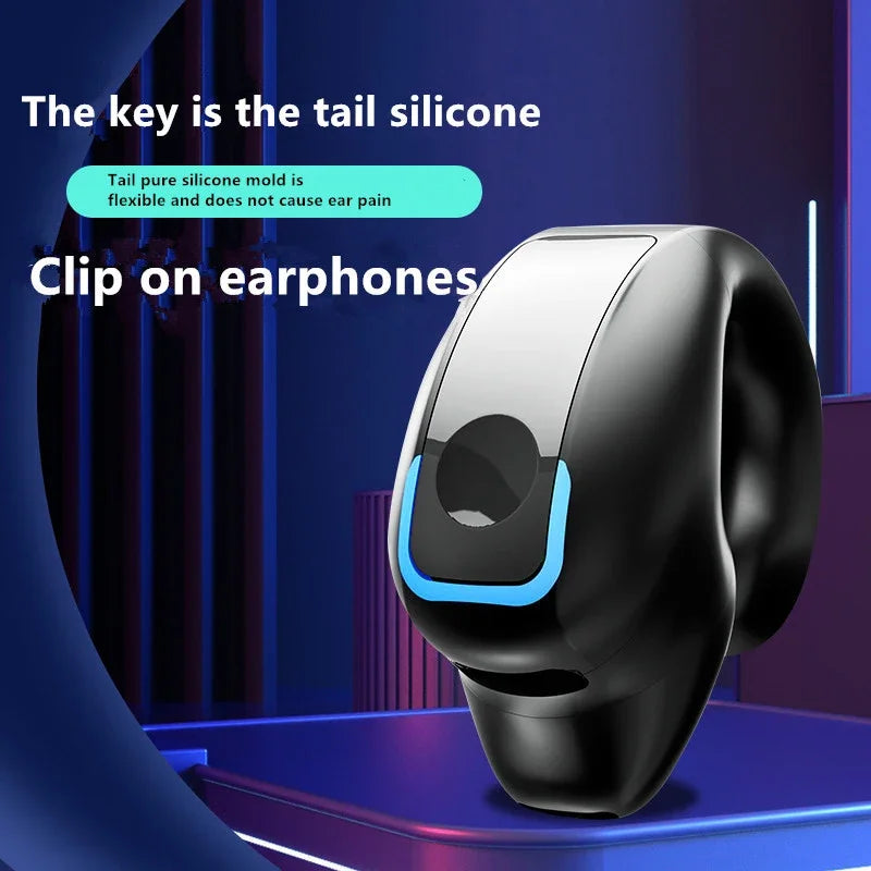 Wireless Bone Conduction Ear-Clip Bluetooth Headphones