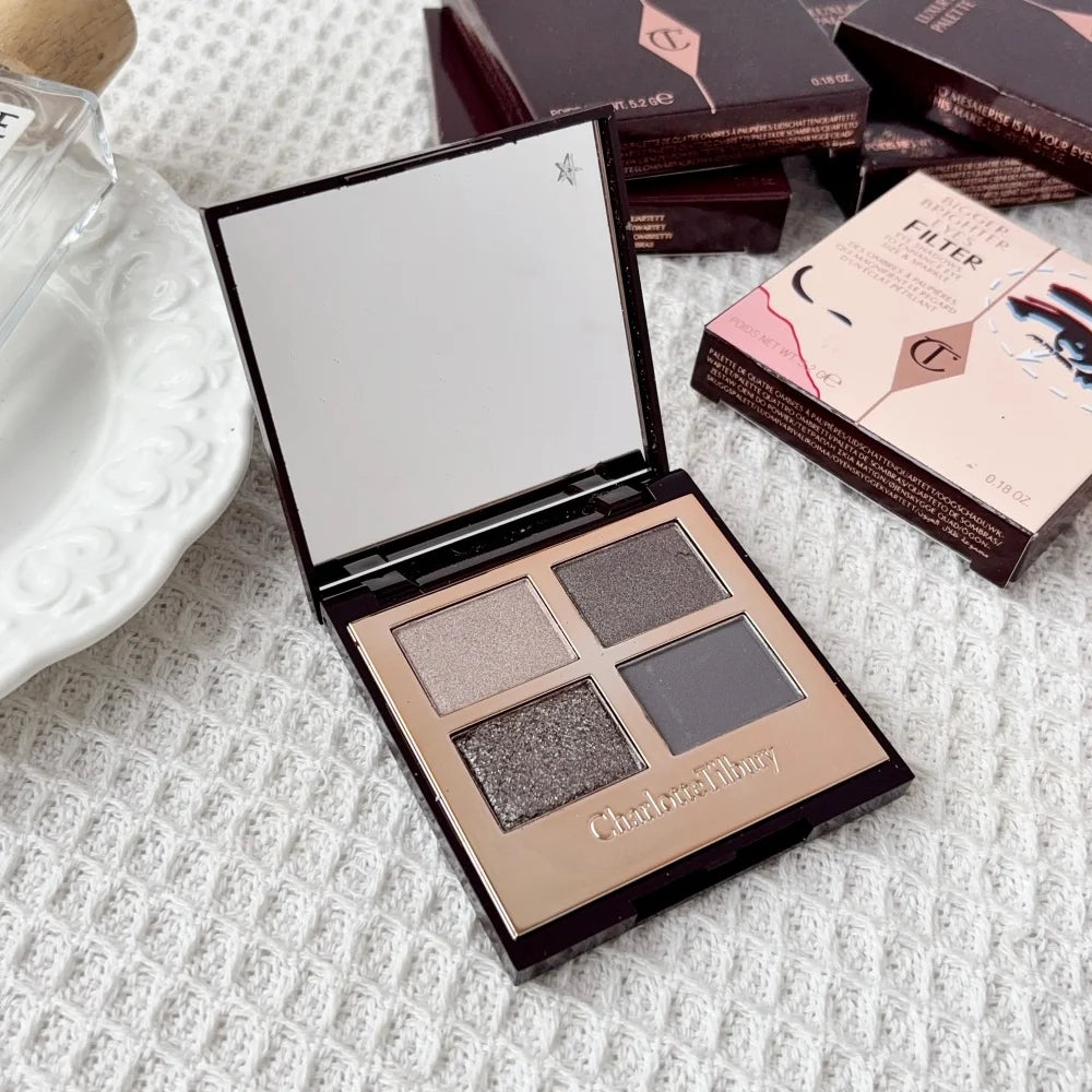 4Pan Velvet&9Pan Silk Shimmer Eyeshadow&Cream Blush Dewy Long Lasting Buildable Blendable Natural Glow Makeup