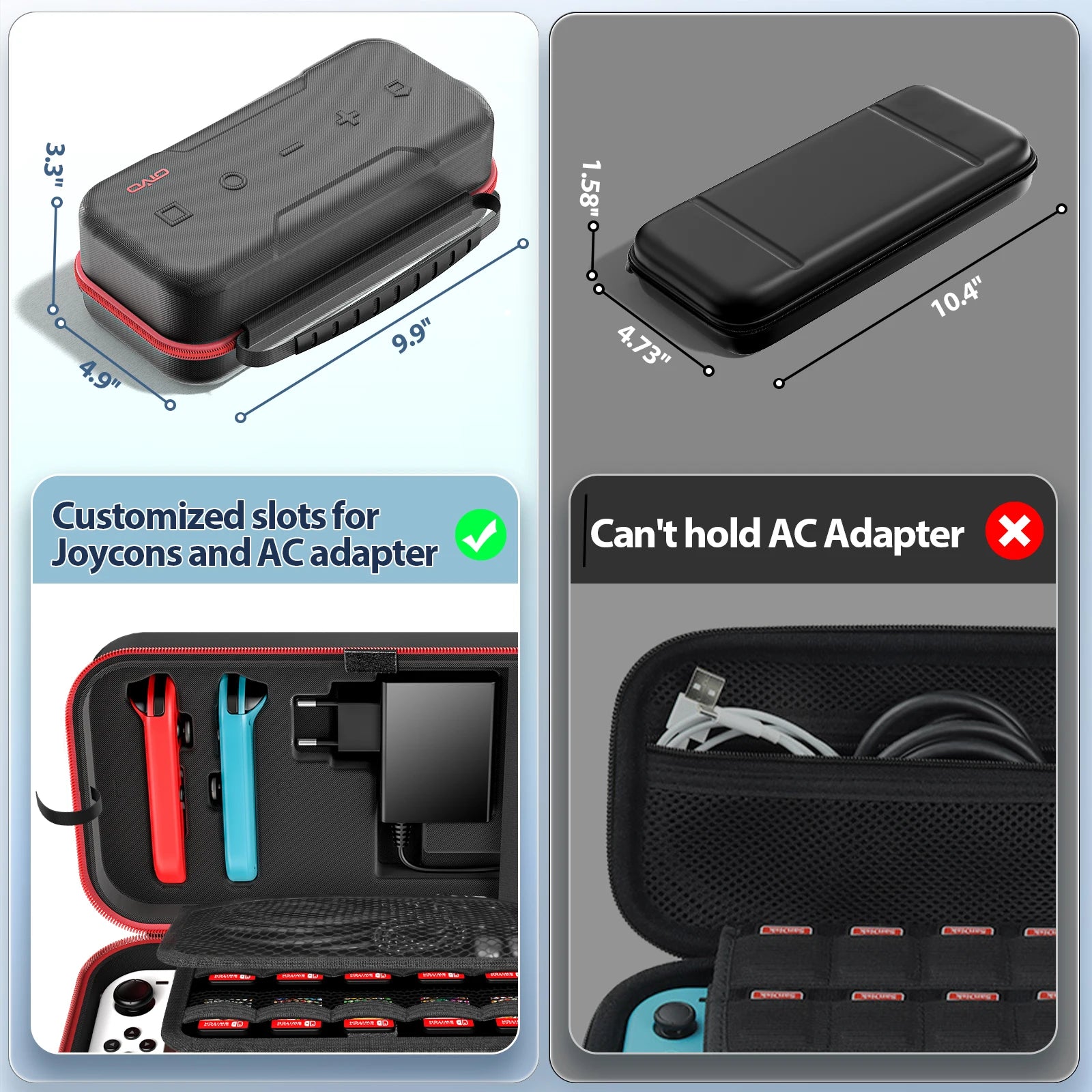 Large Storage Bag for Switch Portable Carrying Protective Case Anti-Scratch Waterproof Travel Bag for N-Switch OLED