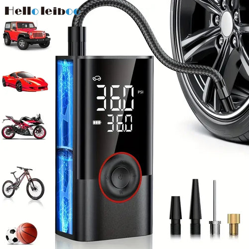 150PSI Smart Tire Inflator – Portable Air Compressor with Digital Gauge