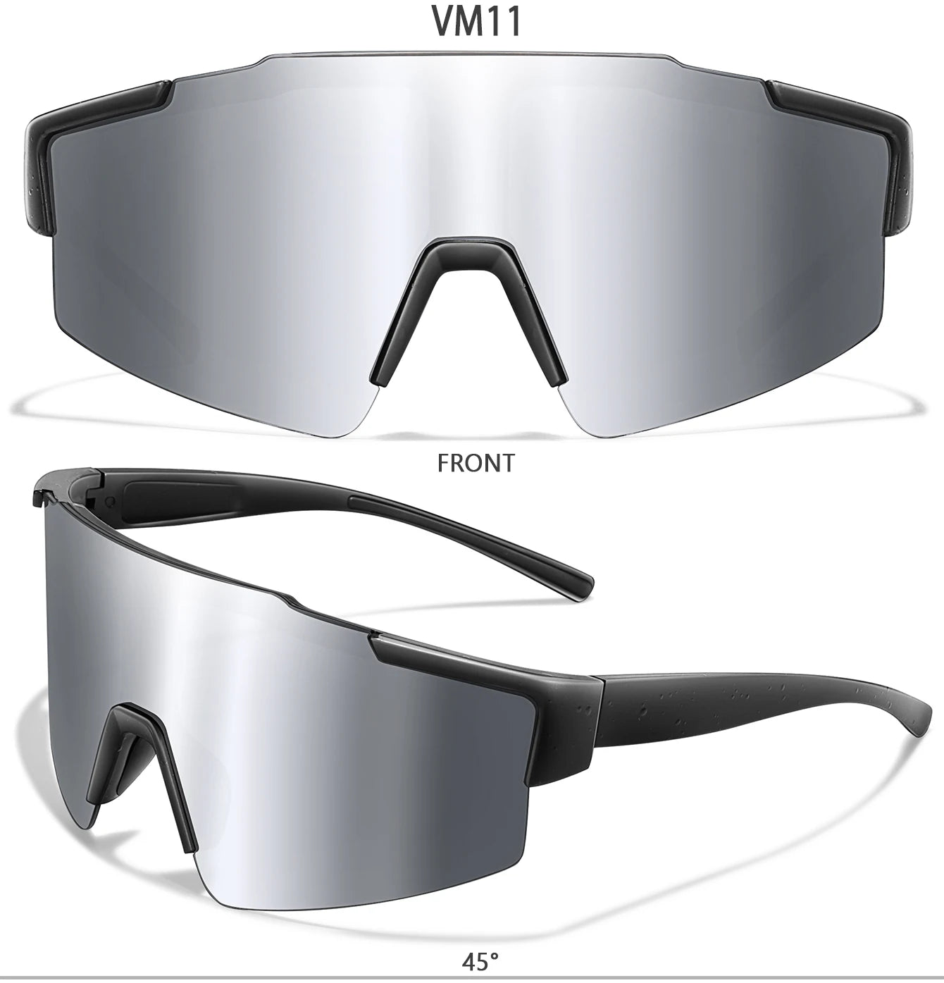 3 Pairs Fishing Sunglasses Sports Men Women Bike Glasses Cycling Mtb Bicycle Eyewear Large Windproof Goggles UV400