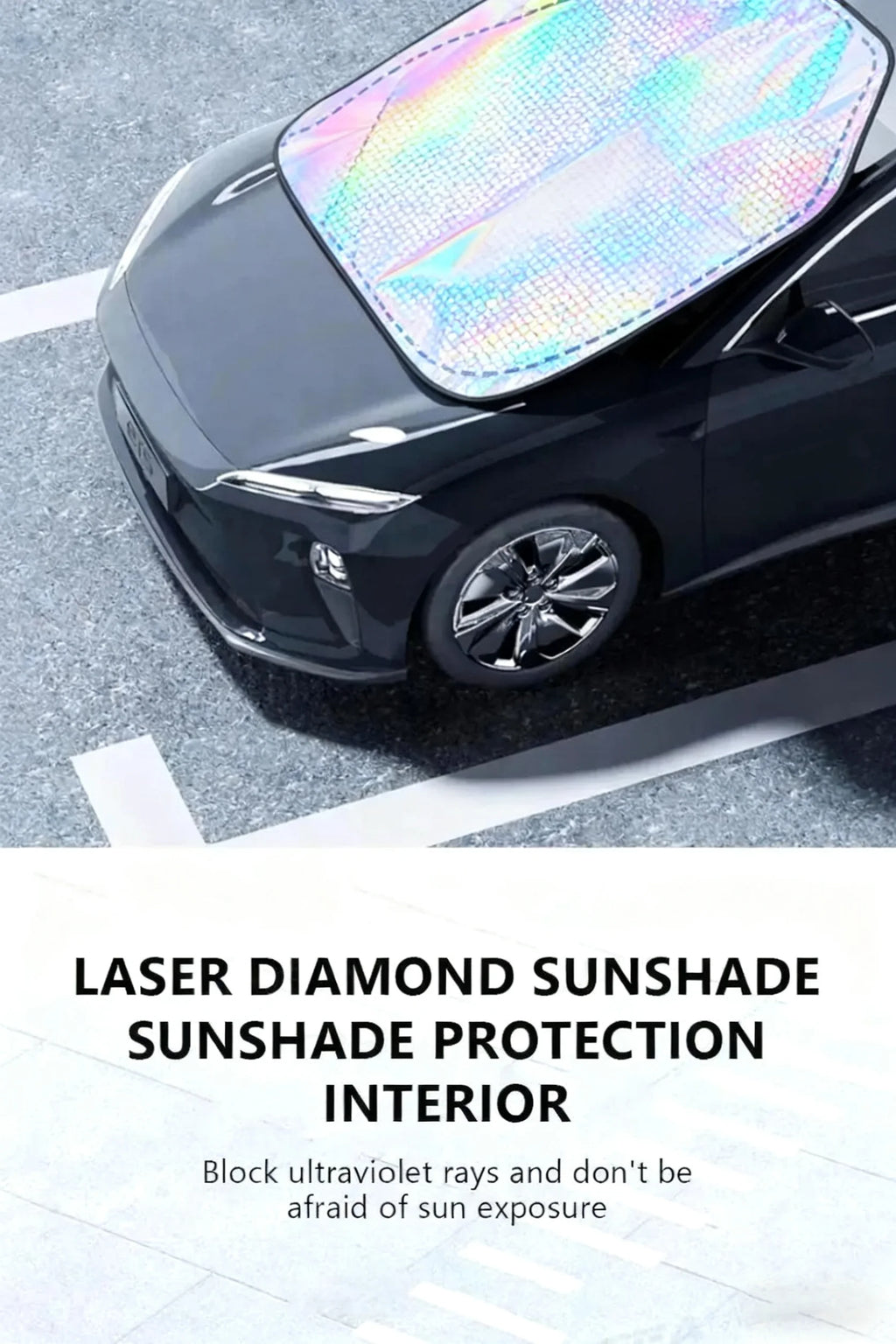 5-Layer Sun Shade – Foldable UV-Reflective Front Window Cover