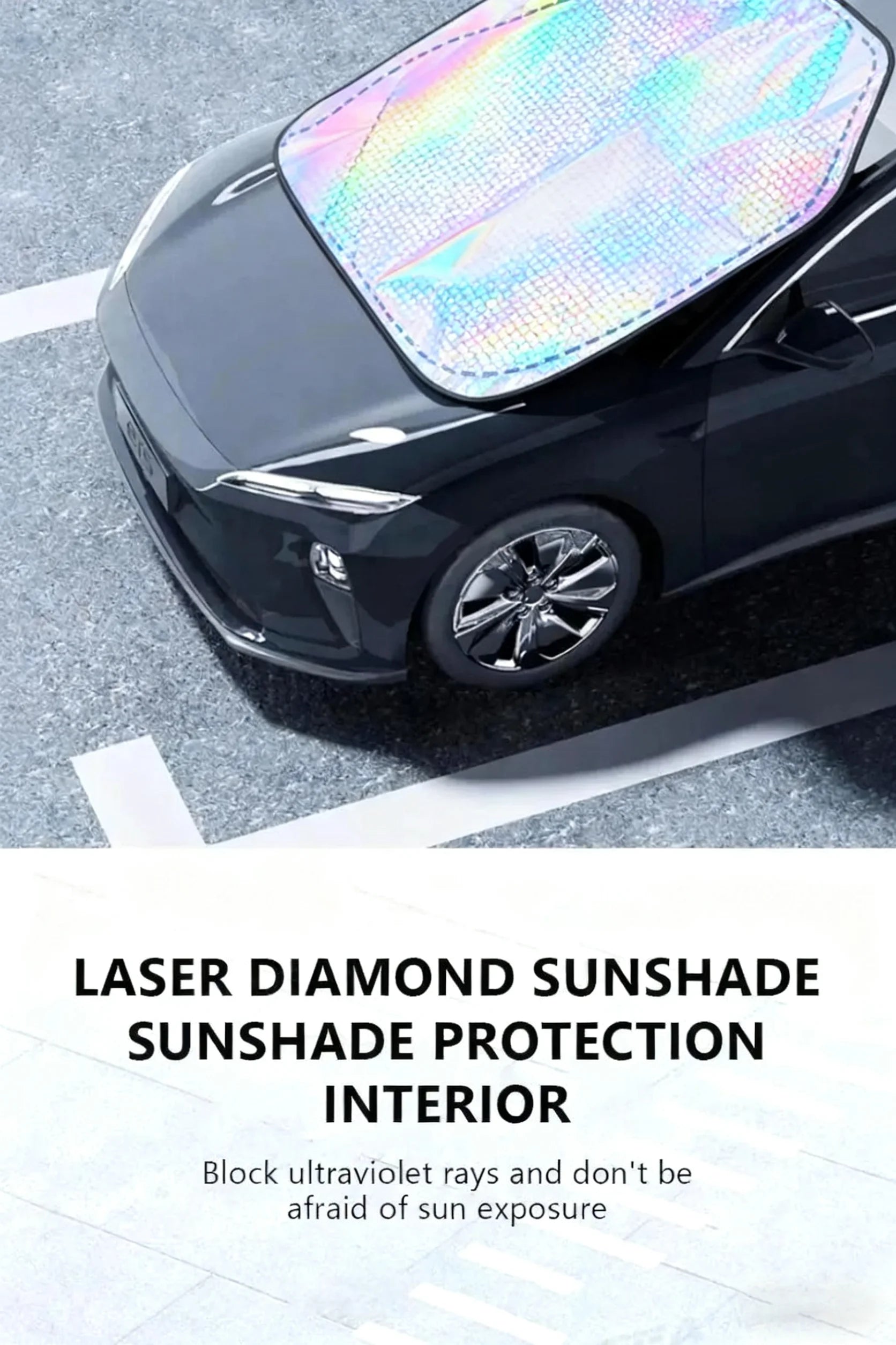 5-Layer Sun Shade – Foldable UV-Reflective Front Window Cover