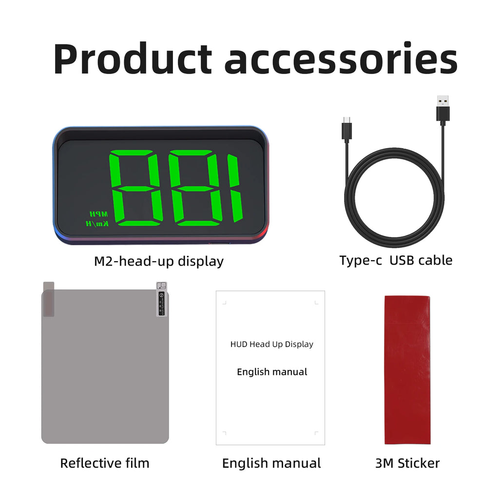 M2 Universal Digital GPS Car Head-Up Display & Speedometer